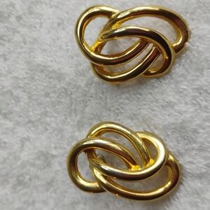 Gold Tone Pierced Earrings
